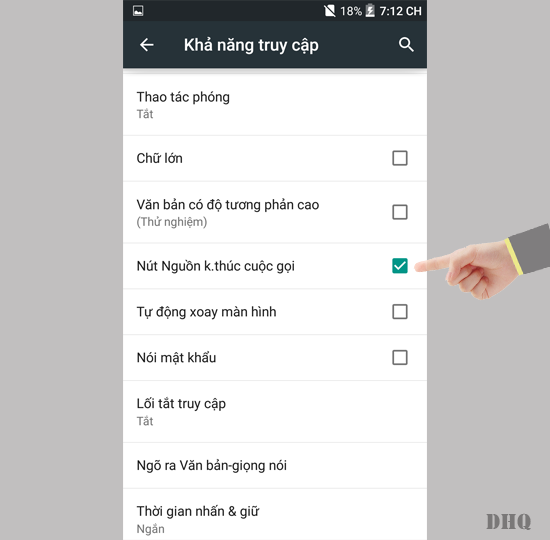 Tích chọn vào